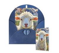 Blank Card 10x15 CM Happy Birthday Card with Envelopes Color Sheep Greeting Cards for All Occasions Thinking of You Cards for Wedding Business Invitation