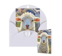 Blank Card 10x15 CM Happy Birthday Card with Envelopes Color Sheep Greeting Cards for All Occasions Thinking of You Cards for Wedding Business Invitation