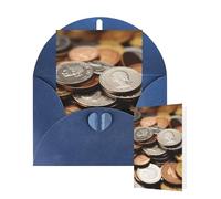 Blank Card 10x15 CM Happy Birthday Card with Envelopes Currency Coin Greeting Cards for All Occasions Thinking of You Cards for Wedding Business Invitation