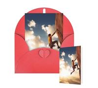 Blank Card 10x15 CM Happy Birthday Card with Envelopes Rock Climbing Sports Greeting Cards for All Occasions Thinking of You Cards for Wedding Business Invitation
