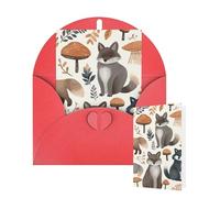 Blank Card 10x15 CM Happy Birthday Card with Envelopes Woodland raccoon animals Greeting Cards for All Occasions Thinking of You Cards for Wedding Business Invitation