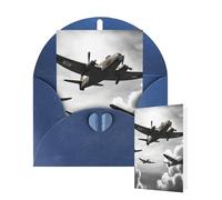 Blank Card 10x15 CM Happy Birthday Card with Envelopes World War Greeting Cards for All Occasions Thinking of You Cards for Wedding Business Invitation