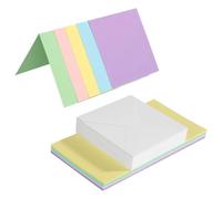 Blank Cards and Envelopes, 5x5 inch 50 Set Half Fold Blank Note Cards, 5 Colors Plain Cards and Envelopes for Invitation and Greeting Cards Wedding Birthday
