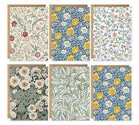 Blank Cards with Envelopes, Pack of 20 Cards, Set of 5 Botanical Patterns Assorted Designs for All Occassions, Blank Notecard Sets for Family Friends, Thank You, Blank Inside