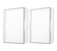 Blank Case,2Pcs Clear Card Deck Box,Plastic Playing Game Card Storage Box Holder for Bank Card, Business Card/4x2x1
