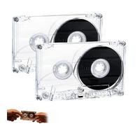 Blank Cassette Tape Case, 45/60/90 Minutes Clear Audio Recording Tape, Clear Recording Empty Cassette Tapes Shell, Hou Audio For tapes shell empty 60 repair player blank housing plastic case c
