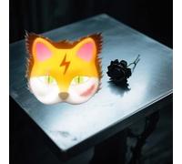 Blank Cat Therian White 3 pcs Therian Cat DIY Kit Black Masquerade Mask(Yellow-1,19X17CM)