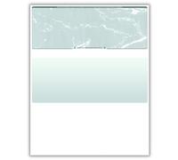 Blank Check Paper, Computer Checks Compatible with QuickBooks and Any Laser Printer, Secure Check on top Voucher on Bottom (50 Blank Checks, Green Marble)