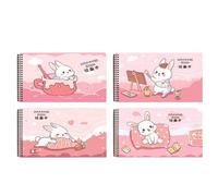 Blank Coil Drawing This Student thickens the Drawing Book -A4 [Cute Rabbit]