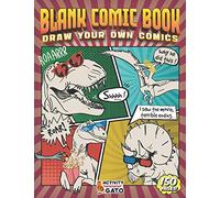 Blank Comic Book Draw your own Comics 150 pages: Complete the story of Nino the dinosaur, Comic Sketchbook for drawing comics, Comic panel paper, Draw ... Comic paper sketchbook, Comic Layout paper