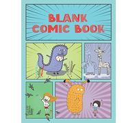 Blank Comic Book: For Kids, Blank Comic Strip Book with No Speech Bubbles