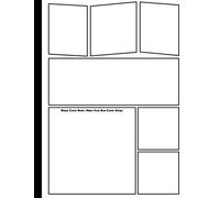Blank Comic Book: Make Your Own Comics | Large Comic Strips | 25 Different Layouts | Comic Book Lover Gift (Blank Comic Books)