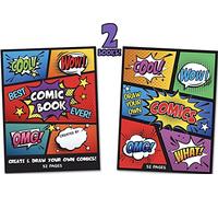 Blank Comic Books for Kids | Set of 2 | Create Your Own Comics and Cartoons with 5 Comic Templates | Creative Gift Idea | Road Trip Essentials