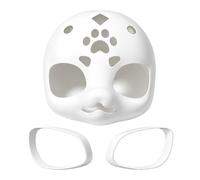 Blank DIY Furry Mask,Resin Fursuit Head Base,Handmade Wearable 3D Mask | Fursuit Head Shell With 2 Eye Frames,Connecting Plate,Back Of The Head,Handcraft Making Kit Supplies,For Halloween,Convention