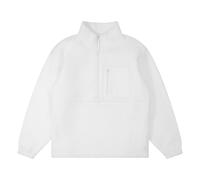 Blank Essentials Men's Borg Quarter Zip Sweatshirt in White | Size: Medium Blank Essentials White M