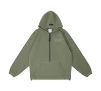 Blank Essentials Men's Polar Quarter Zip Hoody in Khaki | Size: Large Blank Essentials Khaki L