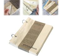 Blank Fabric Sketchbook, Blank Sketch Book, Sketchbook for Drawing, Handy Portable Blank Fabric Sketchbook, Art Journaling, for Linen Stitchbook for Drawing, Writing (A)
