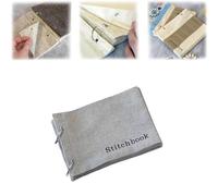Blank Fabric Sketchbook,Handy Portable Blank Fabric Sketchbook,Art Journaling Fabric Sketchbook,Blank Sketch Book,Sketchbook for Drawing for Linen for Linen Stitchbook for Drawing,Writing (Gray)