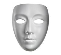 Blank Female Mask, White, Standard