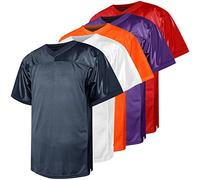 Blank Football Jersey,90s Hip Hop Sports Mesh Practice Plain Football Shirt, Navy, 3XL