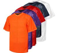 Blank Football Jersey,90s Hip Hop Sports Mesh Practice Plain Football Shirt, Orange, Large