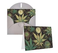Blank Greetings Card 4'' X 6'' With Envelopes, A Puff In Time Weed Marijuana Thank You Cards Note Cards Gray All Occasion Cards For Christmas Holidays Birthday Graduation Anniversaries