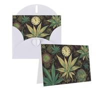 Blank Greetings Card 4'' X 6'' With Envelopes, A Puff In Time Weed Marijuana Thank You Cards Note Cards White All Occasion Cards For Christmas Holidays Birthday Graduation Anniversaries