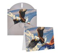 Blank Greetings Card 4'' X 6'' With Envelopes, Aircraft Plane At Sunset Thank You Cards Note Cards Gray All Occasion Cards For Christmas Holidays Birthday Graduation Anniversaries