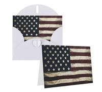Blank Greetings Card 4'' X 6'' With Envelopes, American Flag Thank You Cards Note Cards White All Occasion Cards For Christmas Holidays Birthday Graduation Anniversaries