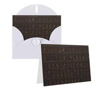 Blank Greetings Card 4'' X 6'' With Envelopes, Ancient Egyptian Hieroglyph Thank You Cards Note Cards White All Occasion Cards For Christmas Holidays Birthday Graduation Anniversaries