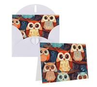 Blank Greetings Card 4'' X 6'' With Envelopes, Anime Owl Thank You Cards Note Cards White All Occasion Cards For Christmas Holidays Birthday Graduation Anniversaries