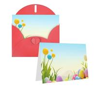 Blank Greetings Card 4'' X 6'' With Envelopes, April Easter Thank You Cards Note Cards Red All Occasion Cards For Christmas Holidays Birthday Graduation Anniversaries