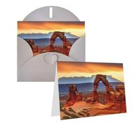 Blank Greetings Card 4'' X 6'' With Envelopes, Arches National Park Thank You Cards Note Cards Gray All Occasion Cards For Christmas Holidays Birthday Graduation Anniversaries