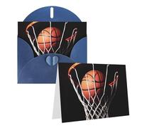Blank Greetings Card 4'' X 6'' With Envelopes, Basketball Thank You Cards Note Cards Blue All Occasion Cards For Christmas Holidays Birthday Graduation Anniversaries