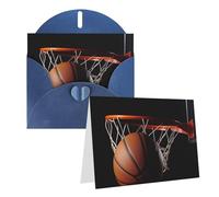 Blank Greetings Card 4'' X 6'' With Envelopes, Basketball Thank You Cards Note Cards Blue All Occasion Cards For Christmas Holidays Birthday Graduation Anniversaries