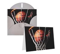 Blank Greetings Card 4'' X 6'' With Envelopes, Basketball Thank You Cards Note Cards Gray All Occasion Cards For Christmas Holidays Birthday Graduation Anniversaries