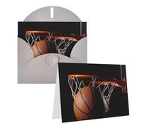 Blank Greetings Card 4'' X 6'' With Envelopes, Basketball Thank You Cards Note Cards Gray All Occasion Cards For Christmas Holidays Birthday Graduation Anniversaries