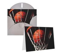 Blank Greetings Card 4'' X 6'' With Envelopes, Basketball Thank You Cards Note Cards Gray All Occasion Cards For Christmas Holidays Birthday Graduation Anniversaries
