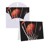Blank Greetings Card 4'' X 6'' With Envelopes, Basketball Thank You Cards Note Cards White All Occasion Cards For Christmas Holidays Birthday Graduation Anniversaries