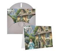 Blank Greetings Card 4'' X 6'' With Envelopes, British Country Style Thank You Cards Note Cards Gray All Occasion Cards For Christmas Holidays Birthday Graduation Anniversaries