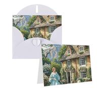 Blank Greetings Card 4'' X 6'' With Envelopes, British Country Style Thank You Cards Note Cards White All Occasion Cards For Christmas Holidays Birthday Graduation Anniversaries