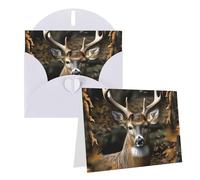 Blank Greetings Card 4'' X 6'' With Envelopes, Camouflage Deer Thank You Cards Note Cards White All Occasion Cards For Christmas Holidays Birthday Graduation Anniversaries