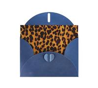 Blank Greetings Card 4'' X 6'' With Envelopes, Cool Cheetah Leopard Thank You Cards Note Cards Blue All Occasion Cards For Christmas Holidays Birthday Graduation Anniversaries
