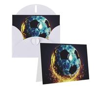 Blank Greetings Card 4'' X 6'' With Envelopes, Cool Soccer Ball Thank You Cards Note Cards White All Occasion Cards For Christmas Holidays Birthday Graduation Anniversaries