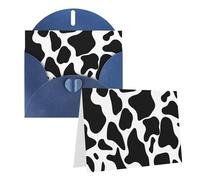 Blank Greetings Card 4'' X 6'' With Envelopes, Cow Spot Thank You Cards Note Cards Blue All Occasion Cards For Christmas Holidays Birthday Graduation Anniversaries