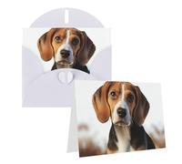 Blank Greetings Card 4'' X 6'' With Envelopes, Cute Beagle Dog Thank You Cards Note Cards White All Occasion Cards For Christmas Holidays Birthday Graduation Anniversaries