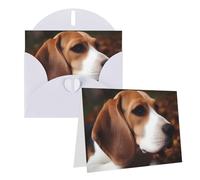 Blank Greetings Card 4'' X 6'' With Envelopes, Cute Beagle Thank You Cards Note Cards White All Occasion Cards For Christmas Holidays Birthday Graduation Anniversaries
