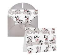 Blank Greetings Card 4'' X 6'' With Envelopes, Cute Dalmatian Thank You Cards Note Cards Gray All Occasion Cards For Christmas Holidays Birthday Graduation Anniversaries