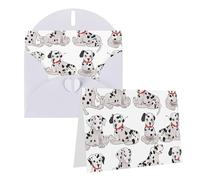 Blank Greetings Card 4'' X 6'' With Envelopes, Cute Dalmatian Thank You Cards Note Cards White All Occasion Cards For Christmas Holidays Birthday Graduation Anniversaries
