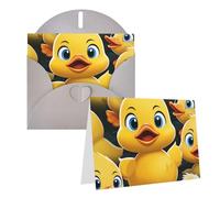 Blank Greetings Card 4'' X 6'' With Envelopes, Cute Duck Animal Thank You Cards Note Cards Gray All Occasion Cards For Christmas Holidays Birthday Graduation Anniversaries